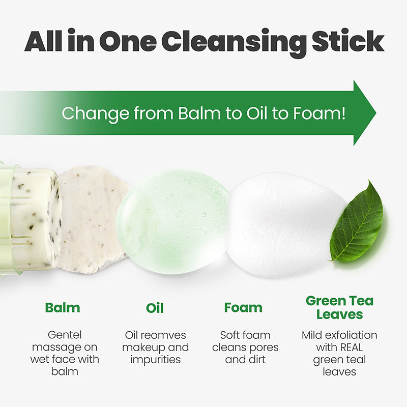 Dermalogy Real Fresh Cleansing Stick Green Tea (Expiring 18/7/2026)