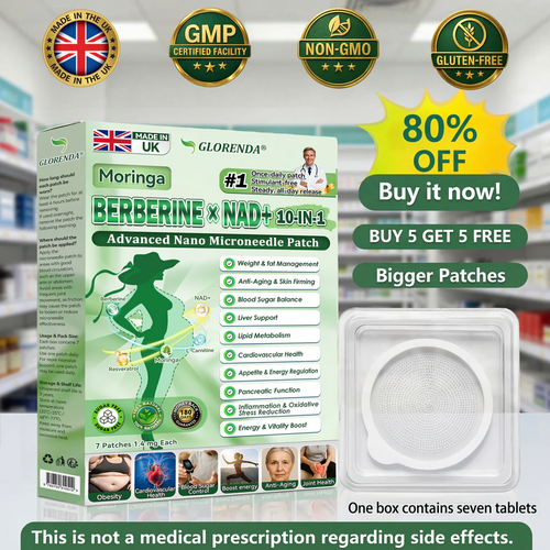🌿😊 𝐆𝐋𝐎𝐑𝐄𝐍𝐃𝐀® 𝐌𝐨𝐫𝐢𝐧𝐠𝐚 · 𝐁𝐞𝐫𝐛𝐞𝐫𝐢𝐧𝐞 × 𝐍𝐀𝐃+ 𝟏𝟎-𝐢𝐧-𝟏 𝐀𝐝𝐯𝐚𝐧𝐜𝐞𝐝 𝐍𝐚𝐧𝐨 𝐌𝐢𝐜𝐫𝐨𝐧𝐞𝐞𝐝𝐥𝐞 𝐏𝐚𝐭𝐜𝐡𝐞𝐬