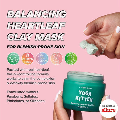 Yoga Kitten Balancing Heartleaf Clay Mask (Expiring 6/7/2026)