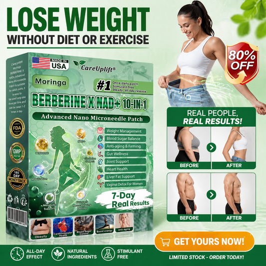 🌿😊 GLŌRENDA® Moringa · Berberine × NAD+ 10-in-1 Nano Slim Patch (Once a Day • Visible Results in 7 Days)