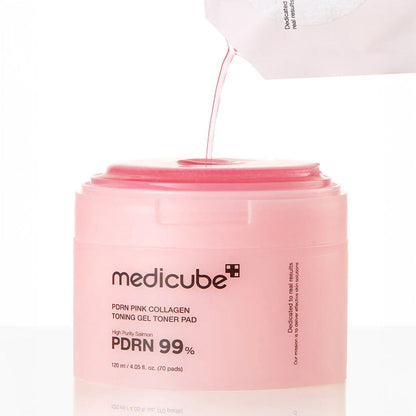 PDRN Pink Collagen Toning Gel Toner Pad